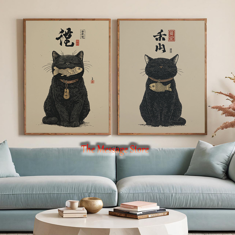 Japanese Traditional Lifestyle - Dekorasi Dinding Jimat Ikan Jepang Ukiyo-e