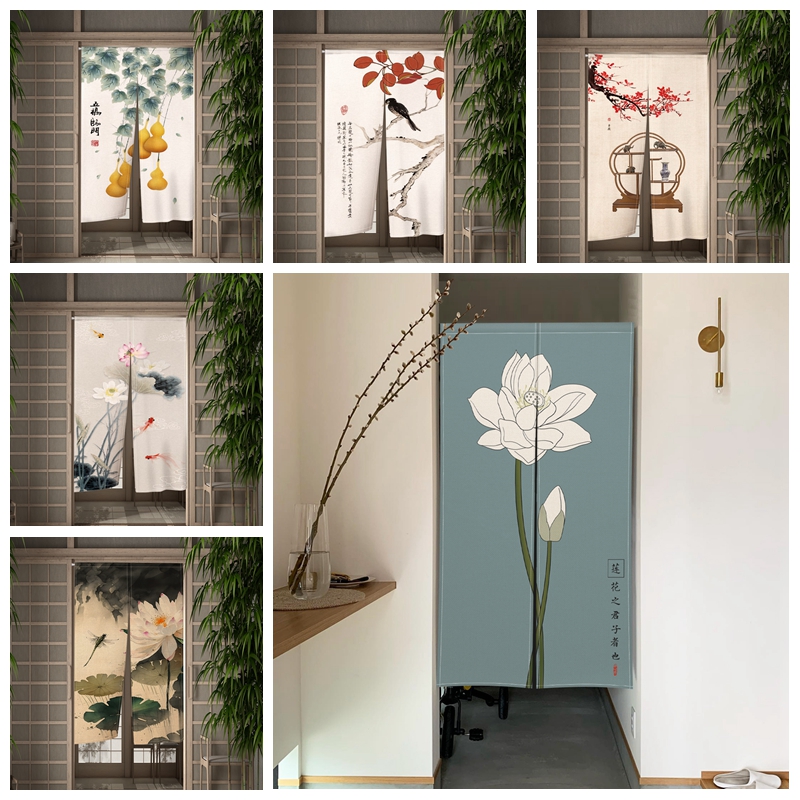 Noren Curtain Doorway - Pintu Noren Jepang lukisan tradisional Cina