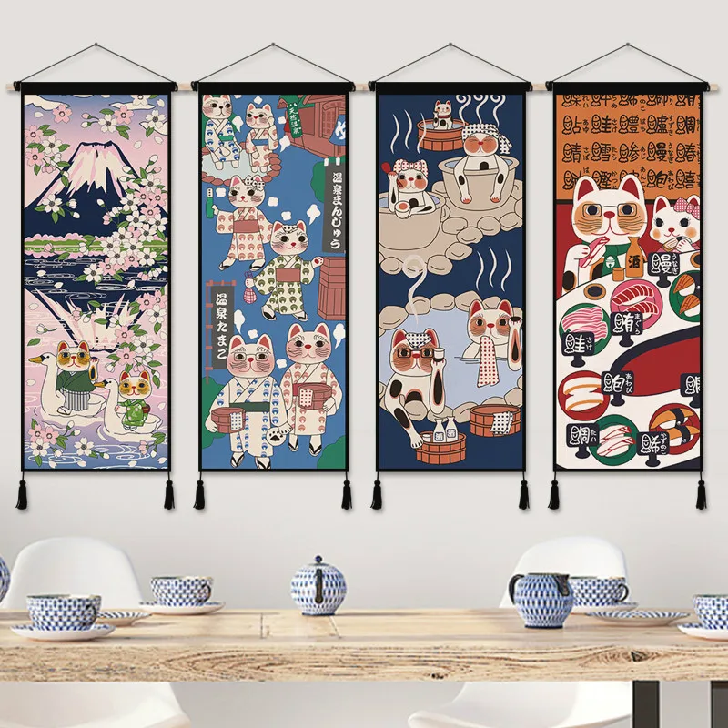 Japanese Restaurant Lifestyle - Kain kucing keberuntungan Jepang Poster Anime