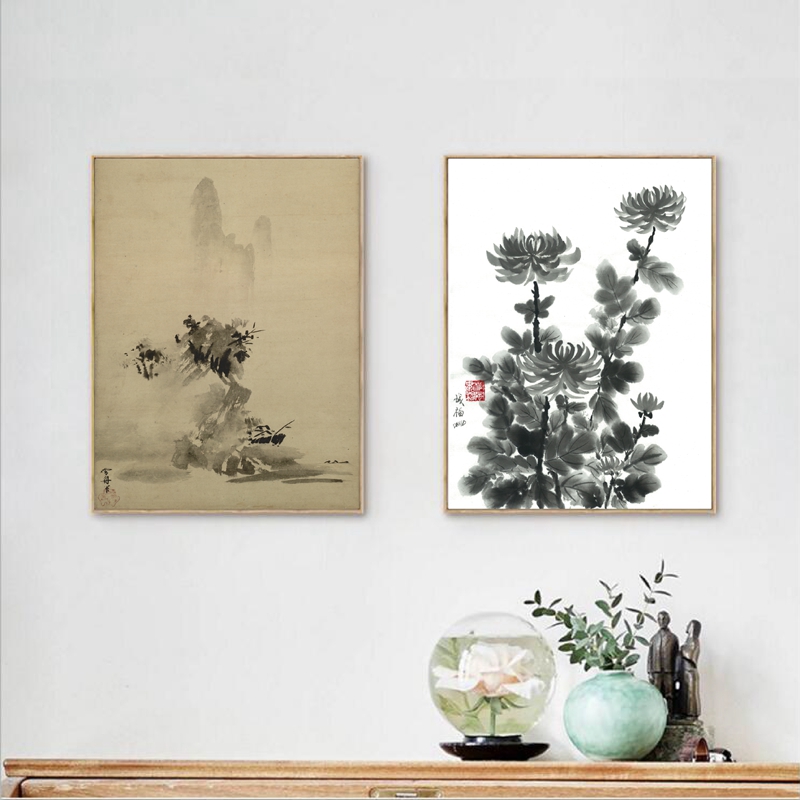 Japanese Traditional Lifestyle - Lukisan Tinta Tradisional Jepang Cetak Seni