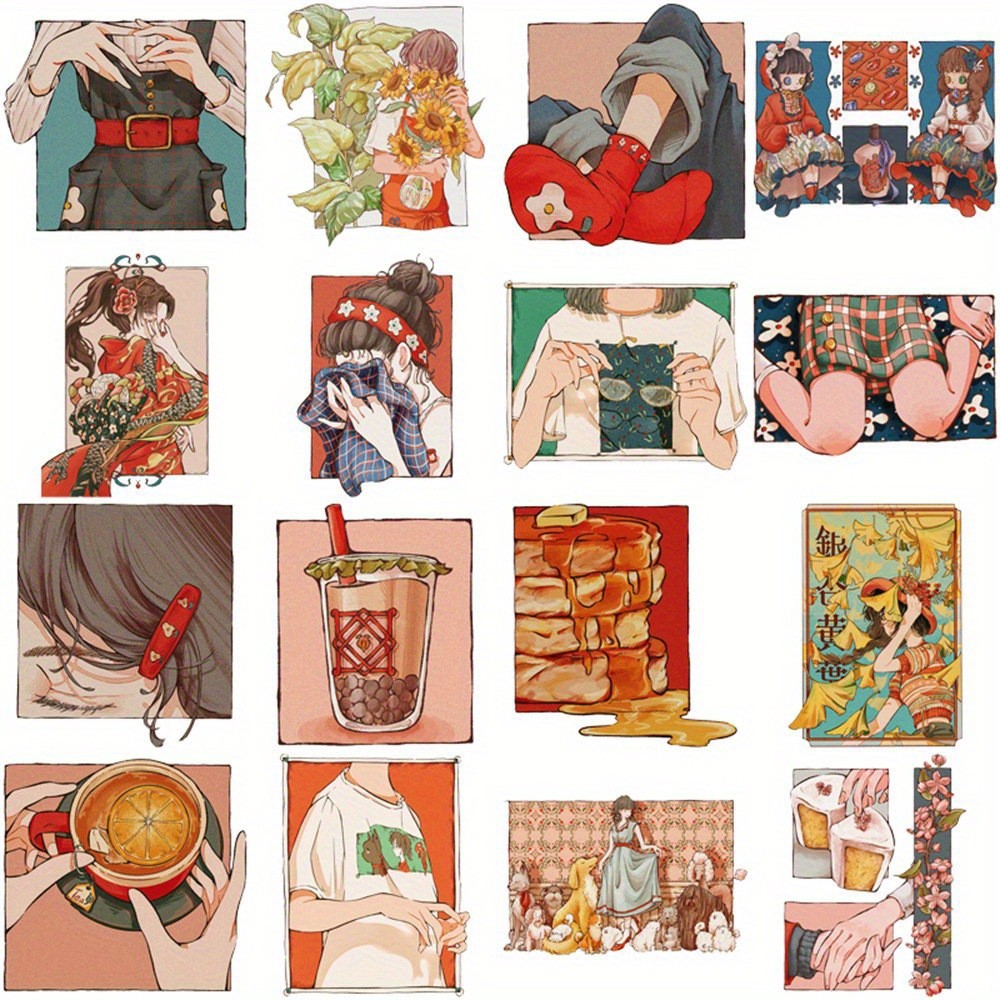 50 Buah Stiker Gaya Vintage Tr - Japanese Traditional Lifestyle ulasan dan harga