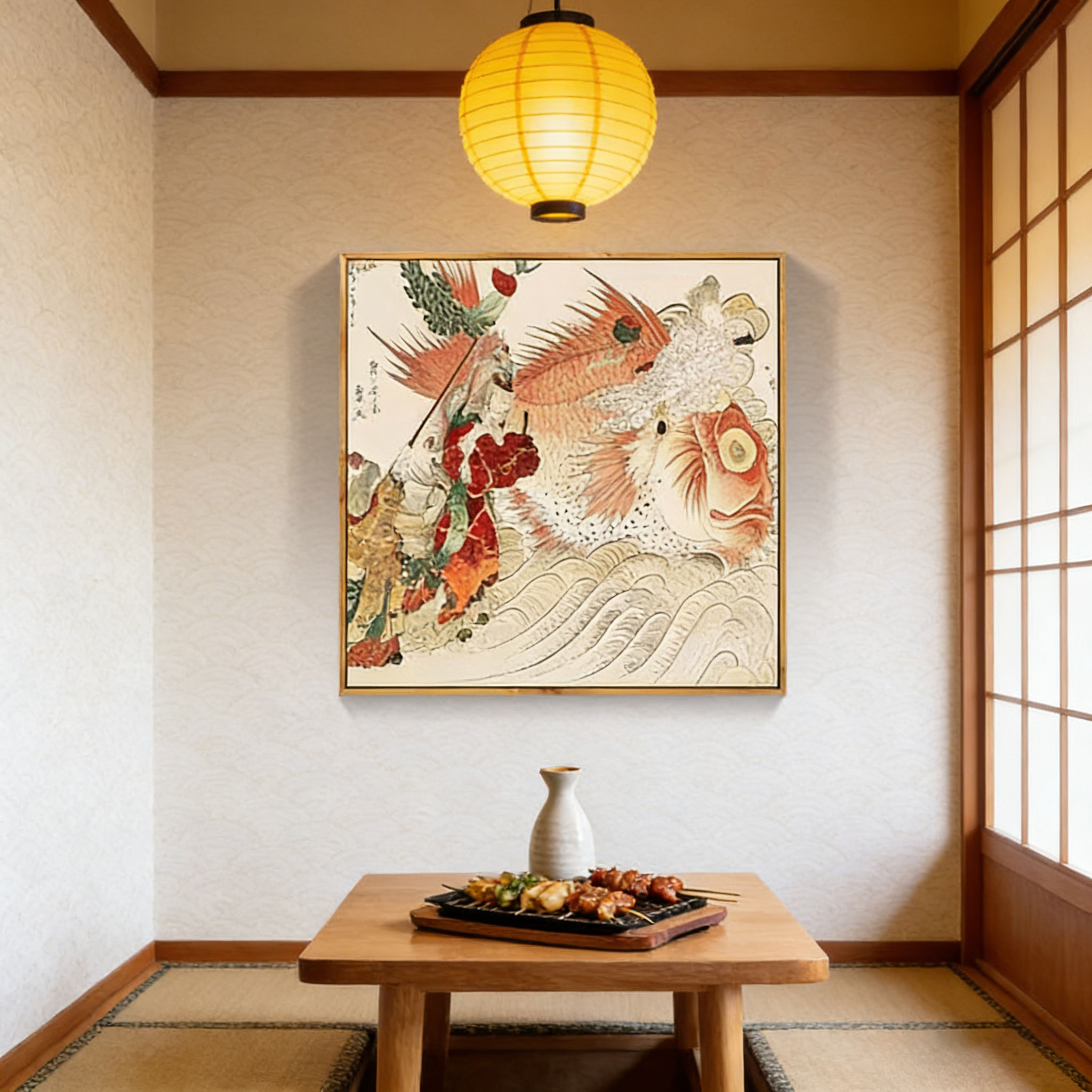 Poster Kanvas Lobster Gaya Uki - Japanese Restaurant Lifestyle ulasan dan harga