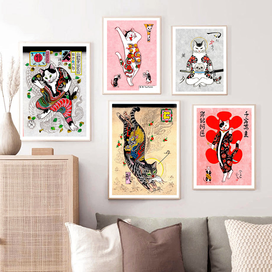 Seni Dinding Kucing Samurai Je - Japanese Lifestyle And Traditions ulasan dan harga