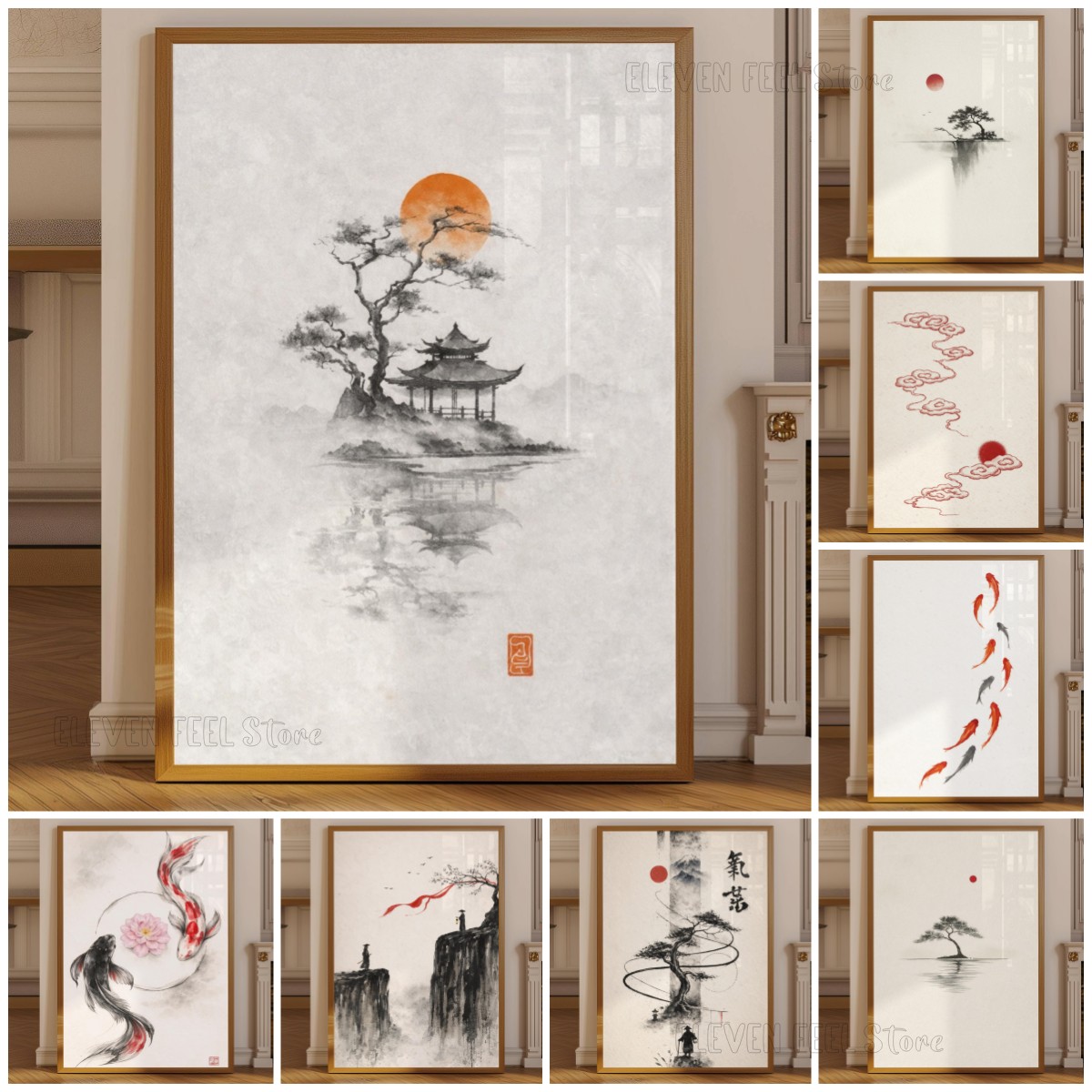 Poster Pohon Tinta Jepang Wabi - Japanese Zen Lifestyle ulasan dan harga