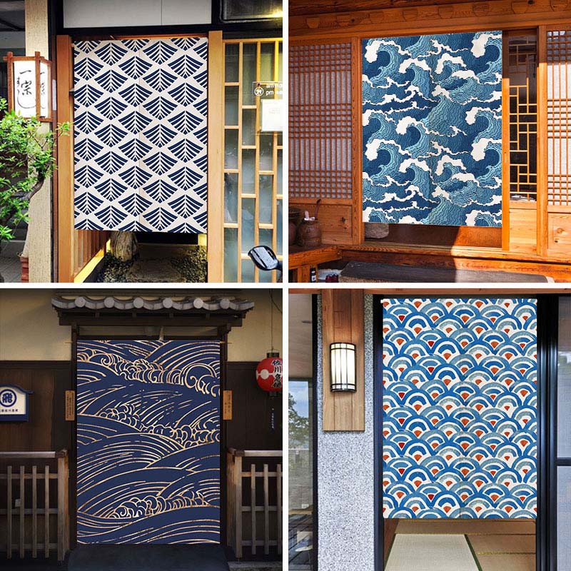 Tirai pintu Jepang Noren tekst - Noren Curtain Doorway ulasan dan harga