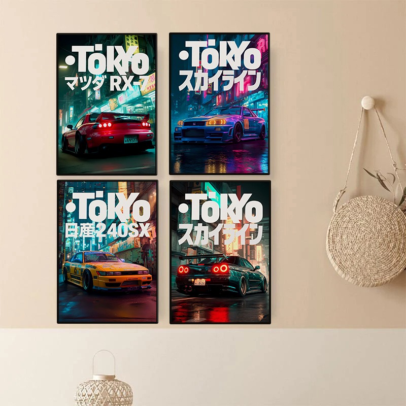 Poster Mobil JDM Tokyo Vintage - Japanese Tokyo Lifestyle ulasan dan harga