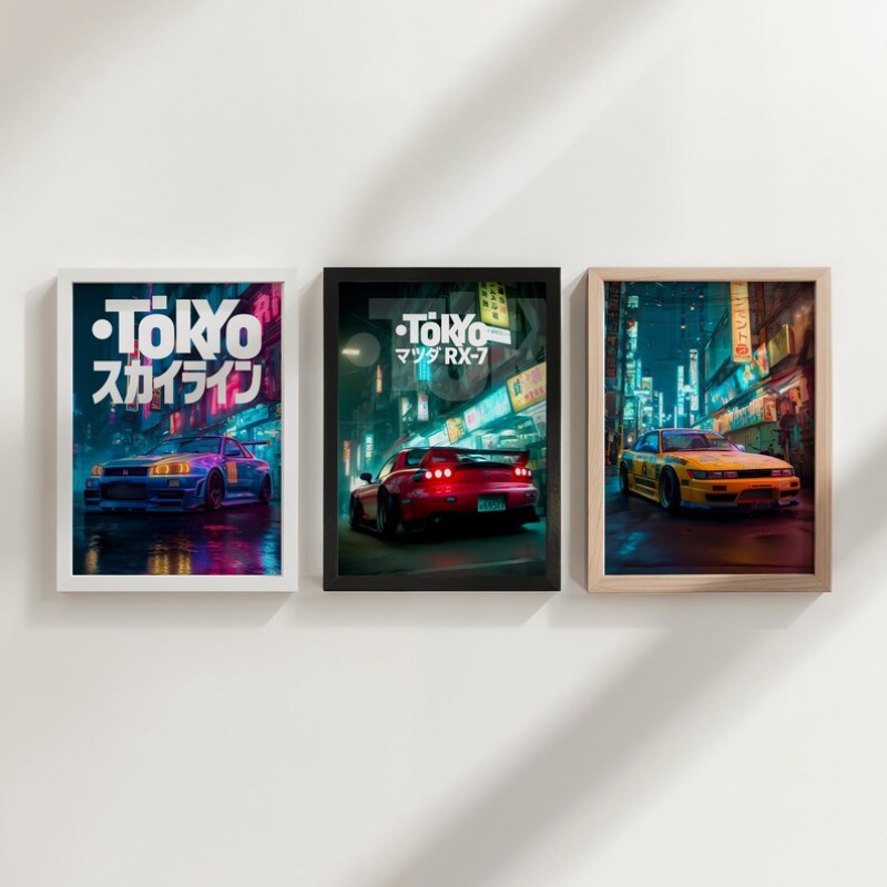 Poster Mobil JDM Tokyo Vintage - Japanese Tokyo Lifestyle ulasan dan harga