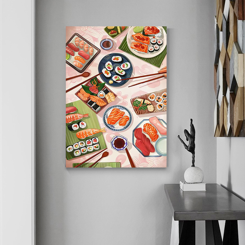 Poster Sushi Salmon Cetakan Lu - Japanese Restaurant Lifestyle ulasan dan harga