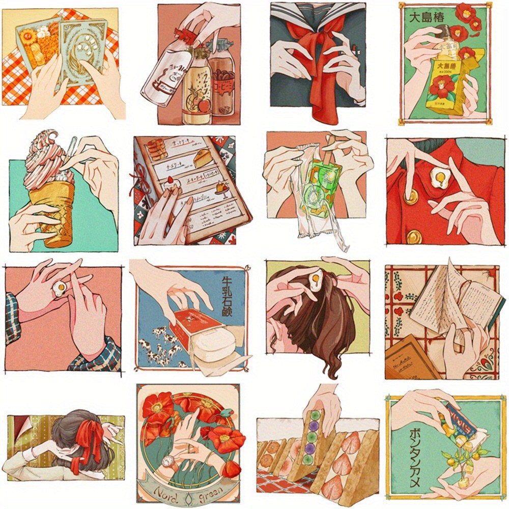 50Pcs Stiker Gaya Tradisional  - Japanese Traditional Lifestyle ulasan dan harga