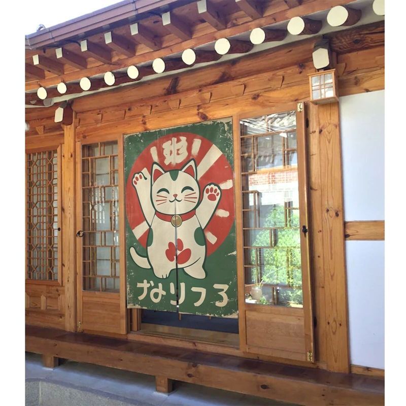 VIKAMA Tirai Pintu Maneki Neko - Noren Curtain Doorway ulasan dan harga