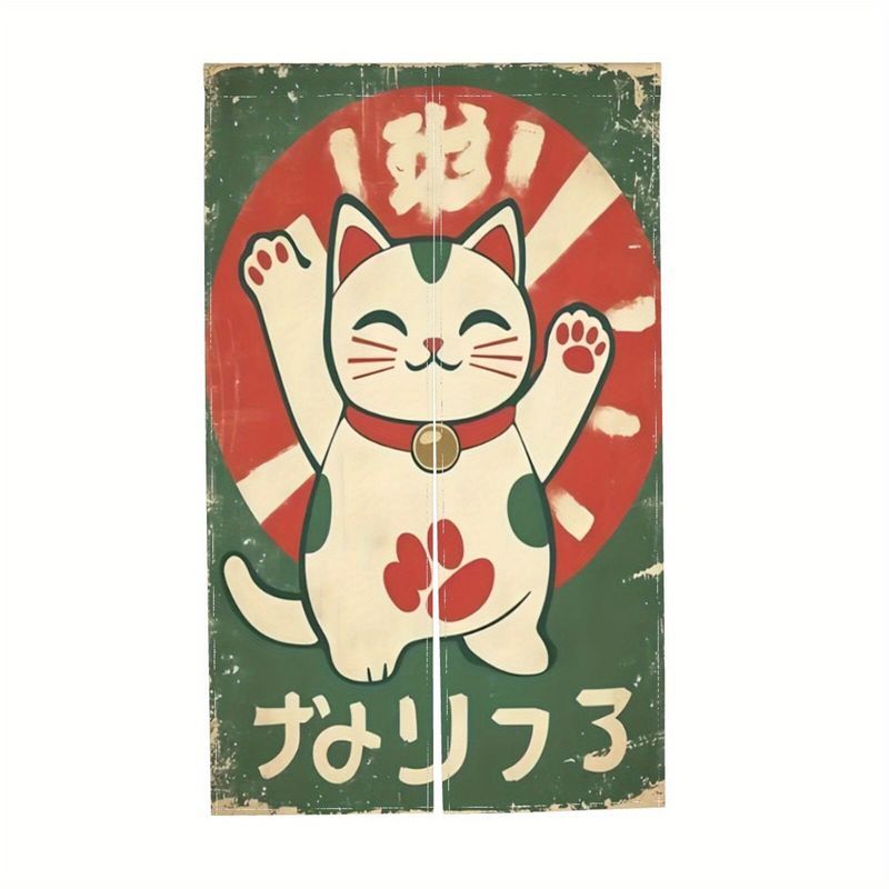 VIKAMA Tirai Pintu Maneki Neko - Noren Curtain Doorway ulasan dan harga