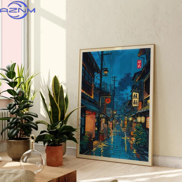 AZNM Poster Seni Dinding Adega - Japanese Tokyo Lifestyle ulasan dan harga