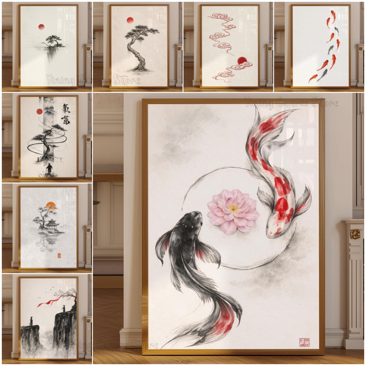 Poster Pemandangan Tinta Jepan - Japanese Zen Lifestyle ulasan dan harga